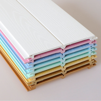 Quality Embossed WPC Fluted Wall Panel 15mm Acid And Alkali Resistance factory