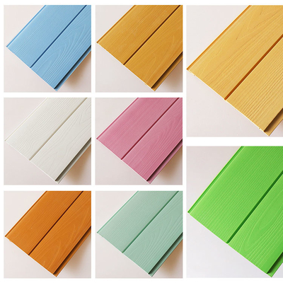 Quality Embossed WPC Fluted Wall Panel 15mm Acid And Alkali Resistance factory