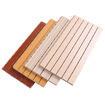 Quality Wood Plastic Composite PVC Wood Veneer Sound Proofing Panels Customized factory