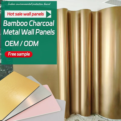 Quality Factory Direct Sales Light Luxury Waterproof Metal Bamboo Charcoal Wood Veneer factory