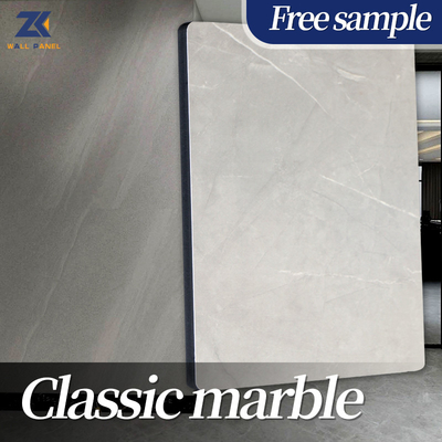 Quality Carbon Crystal Board Simulation Waterproof Marble Wood Veneer Wall Panel factory