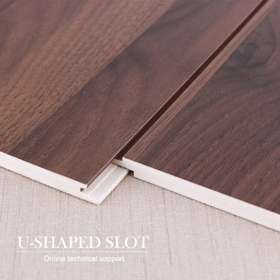 Quality Fireproof WPC Fluted Wall Panel 1220x2440mm Waterproof Veneer factory