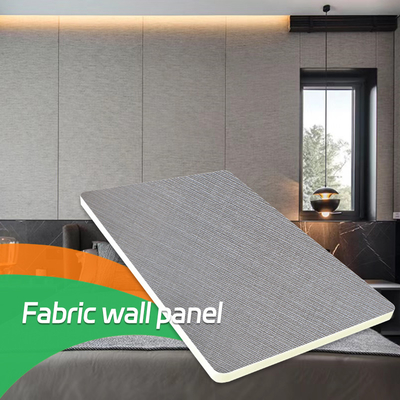 Quality 8 Mm Modern Luxury Bamboo Fiber Wood Veneer Fabric Textured PVC Panel Walls factory