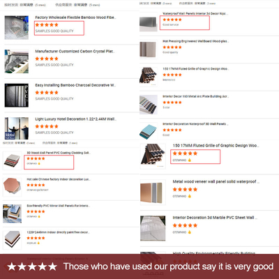 Quality Interior Decorative Bamboo Crystal Panels Wood Grain Bamboo Charcoal Wood Veneer Panels factory