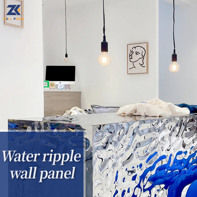 Quality Decorative Fireproof Water Ripple 3D Wood Plastic Bamboo Charcoal Wall Panels factory