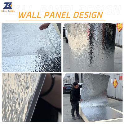 Quality Water Ripple Corrugated Wall Panel Lobby Facade Interior Decorative Wall Panel factory