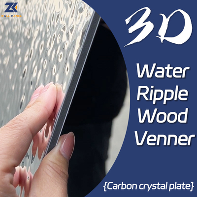 Quality 3D Water Ripple Board Eco Friendly Bamboo Charcoal Wood Veneer factory