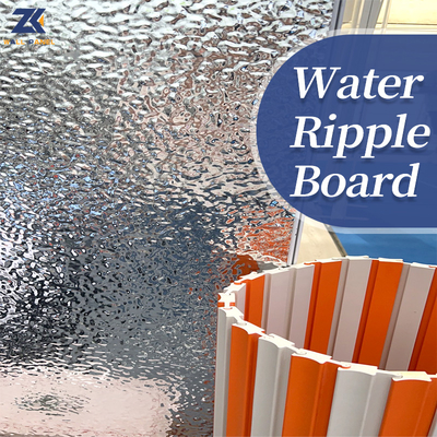 Quality 5mm Water Ripple PVC Bamboo Fiber Wall Panel Fireproof factory