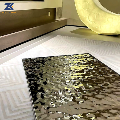 Quality Water Ripple PVC Laminate Layer Bamboo Fiber Wall Panels factory