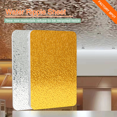 Quality Bamboo Charcoal 3D Water Ripple Panel 1220x2440mm Fireproof PVC factory