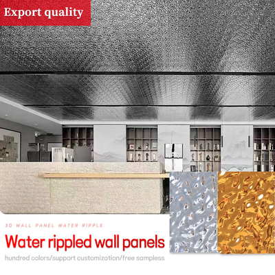 Quality Square PVC Coated Water Ripple Panel Bamboo Fiber Wall Panels factory