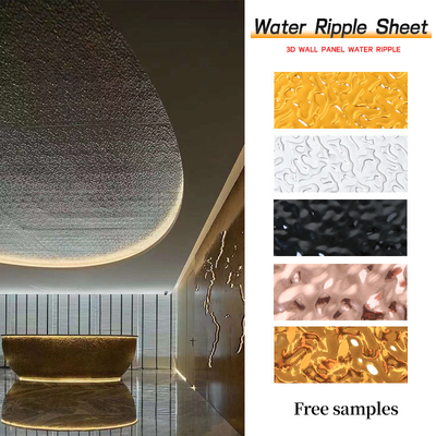 Quality ISO9001 Carbon Crystal Water Ripple Panel Moisture Proof factory