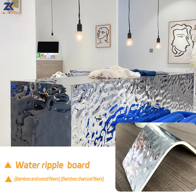 Quality Interior Decorative PVC PET Water Ripple Panel 3D Wall Panel factory