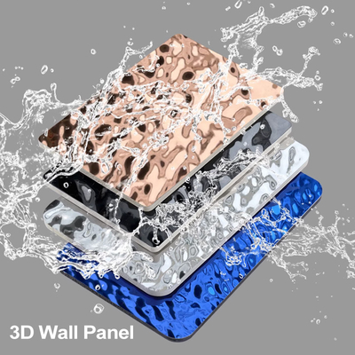 Quality Modern Light Luxury Style 3D Charcoal Board Water Ripple Bamboo Charcoal Wood Veneer factory
